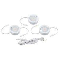 American Lighting 4.3 Watt 120 Volt White 2700K Dimmable Three Puck Light Kit
